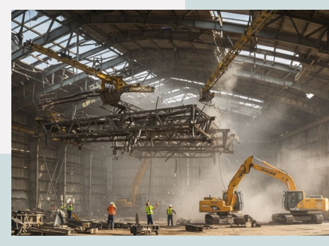 Демонтаж ангаров в донском от 608 руб. за м²